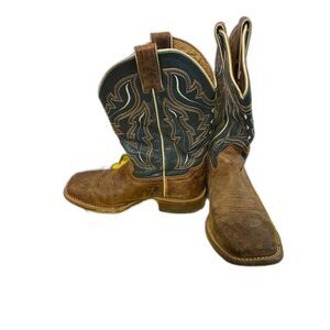 Cody James Navy Broad Square Toe Pull on Wester Boots Men's Size 7D Style #BB920